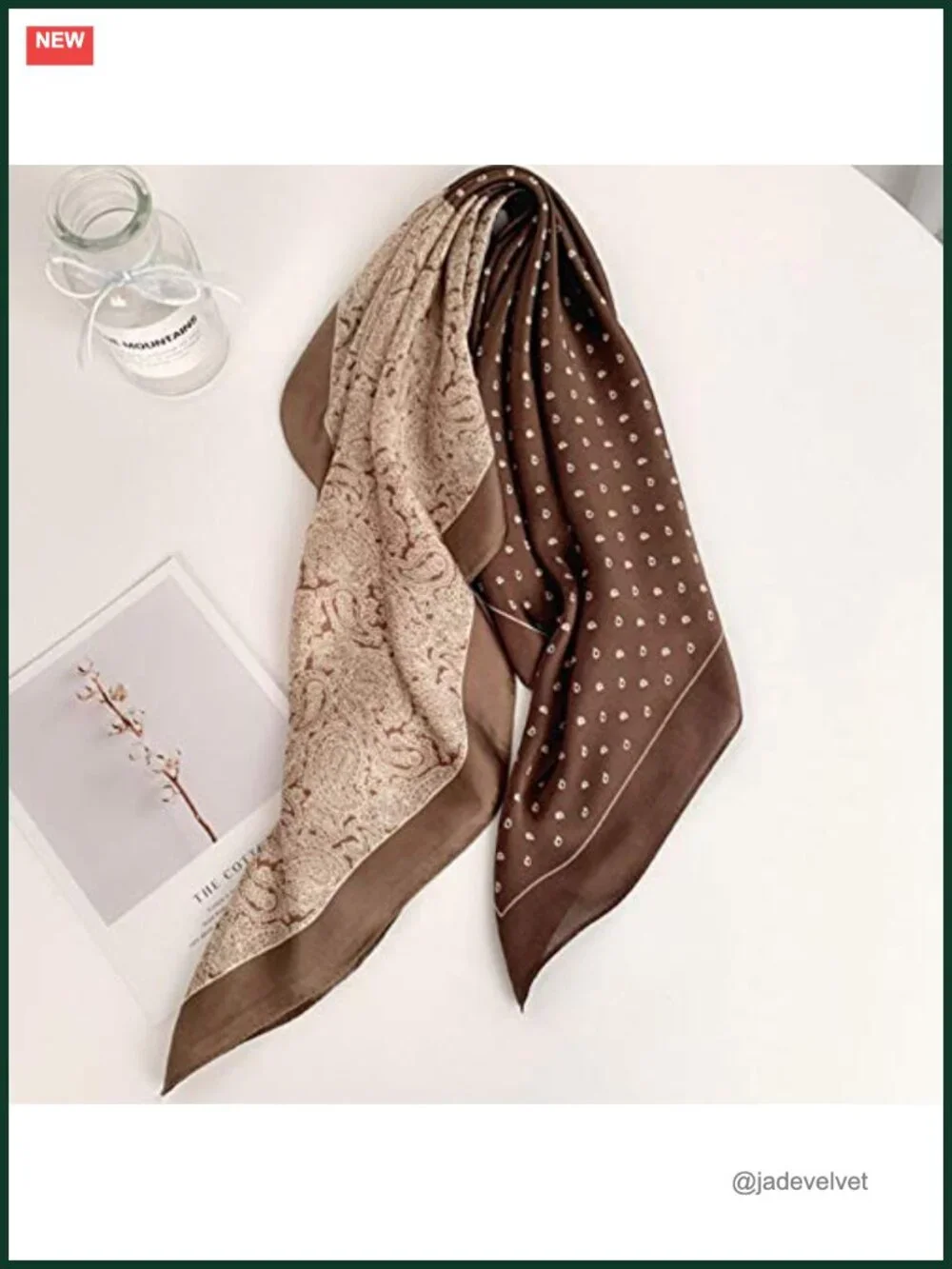 Satin Silk Scarf Square Bandana Hair Scarf Neck Scarf Women 27.5